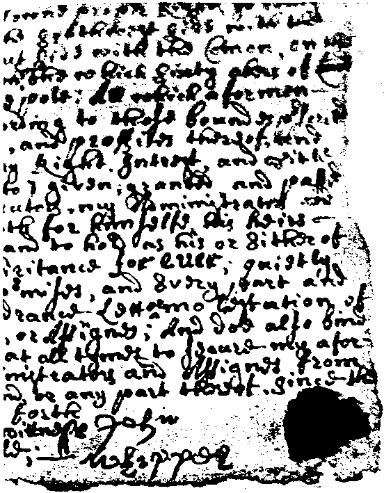 stephen hopkins signature. Signature and Seal on Deed